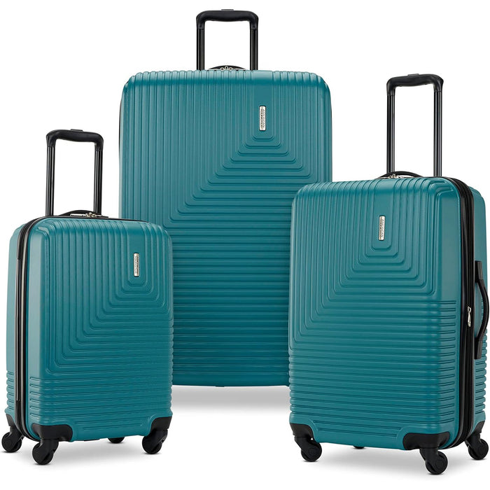American Tourister Groove Expandable Spinner Suitcase Set 20", 24", 28" - Teal