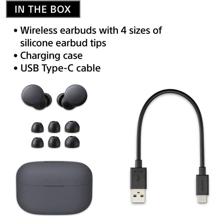Sony LinkBuds S Truly Wireless Earbuds - Black w/ Accessories + Warranty Kit