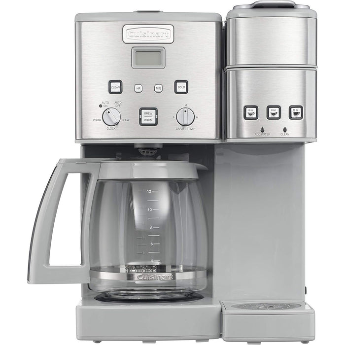 Cuisinart Coffee Center 12-Cup Coffeemaker and Single-Serve Brewer, Light Grey