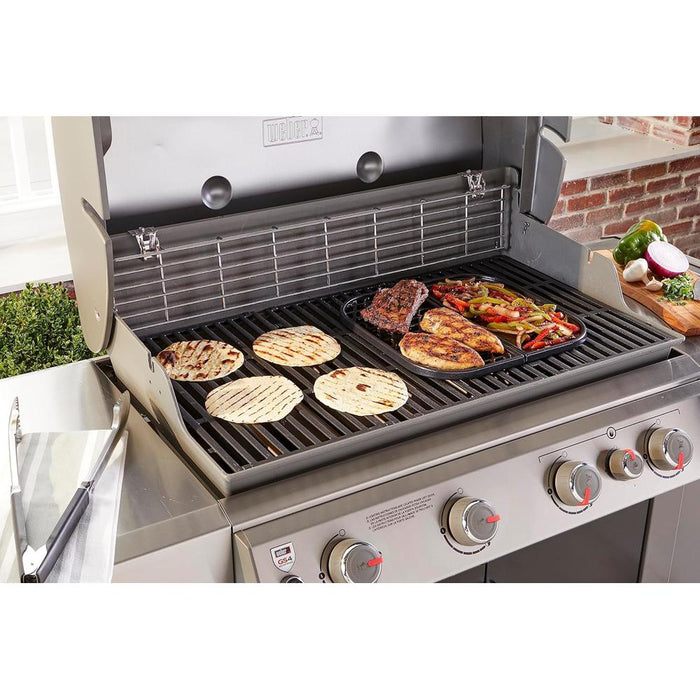Weber Cast Iron Grill and Griddle Station - Gourmet BBQ Sysyem - 8860 - Open Box