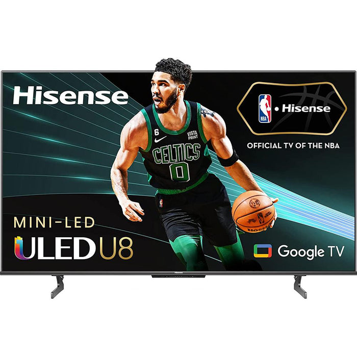 Hisense 65 Inch QLED U8H Series Quantum 4K ULED Mini-LED Google Smart TV - Open Box