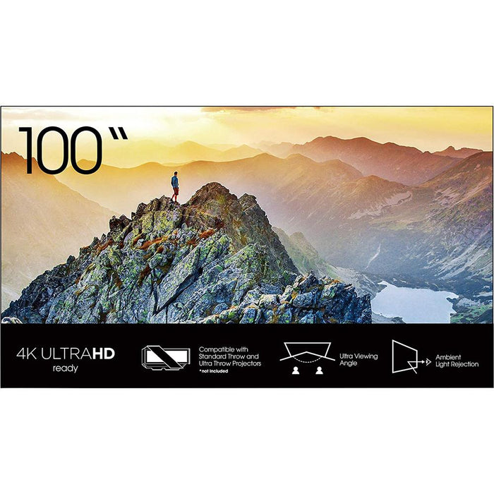 LG CineBeam HU915QE Premium 4K UHD Laser UST Projector + 100" ALR Display Screen