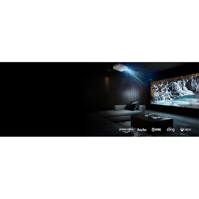 LG 4K UHD CineBeam Smart Laser 2700 Lumen Projector + 100" ALR Display Screen