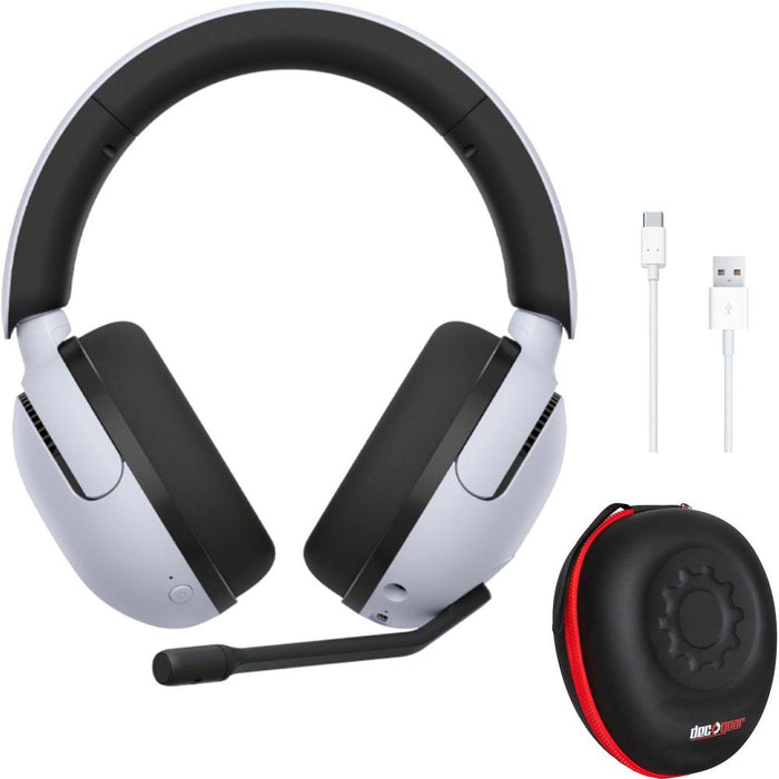 Sony INZONE H5 Wireless Noise Cancelling Gaming Headset (White) Bundle with Case