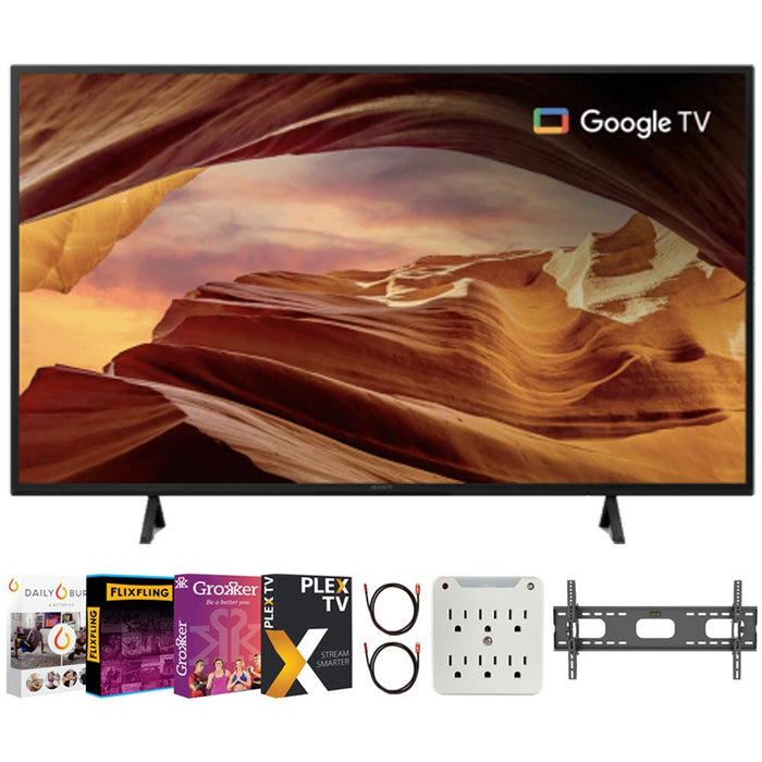 Sony X77L 50 Inch 4K HDR LED Smart TV 2023 with Movies Streaming Bundle
