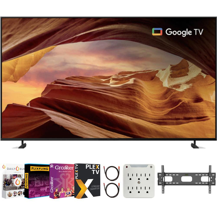 Sony X77L 75 Inch 4K HDR LED Smart TV 2023 with Movies Streaming Bundle