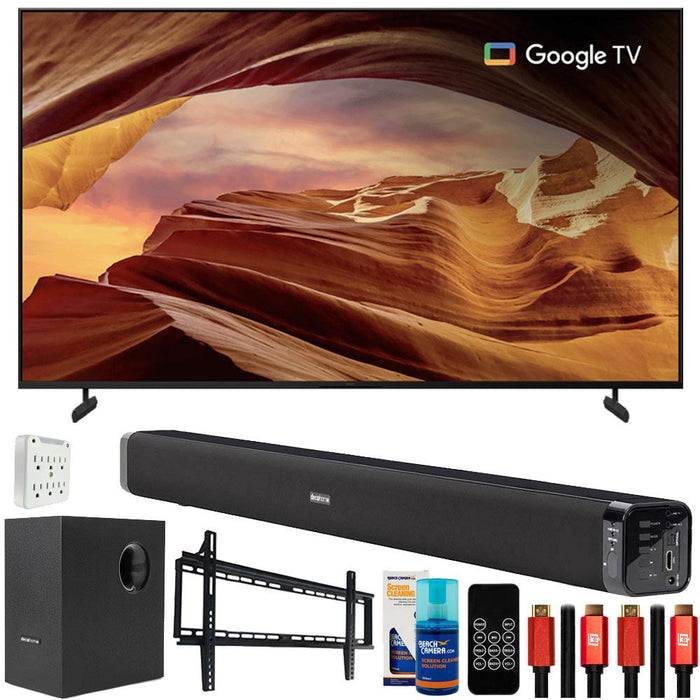 Sony X77L 75 Inch 4K HDR LED Smart TV 2023 with Deco Gear Home Theater Bundle