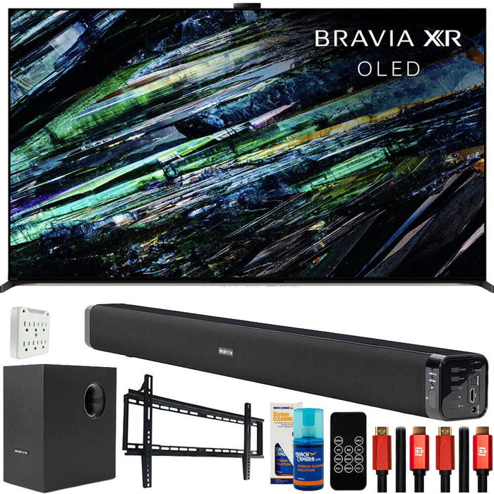 Sony BRAVIA XR A95L 55" QD-OLED 4K Smart TV 2023 with Deco Gear Home Theater Bundle