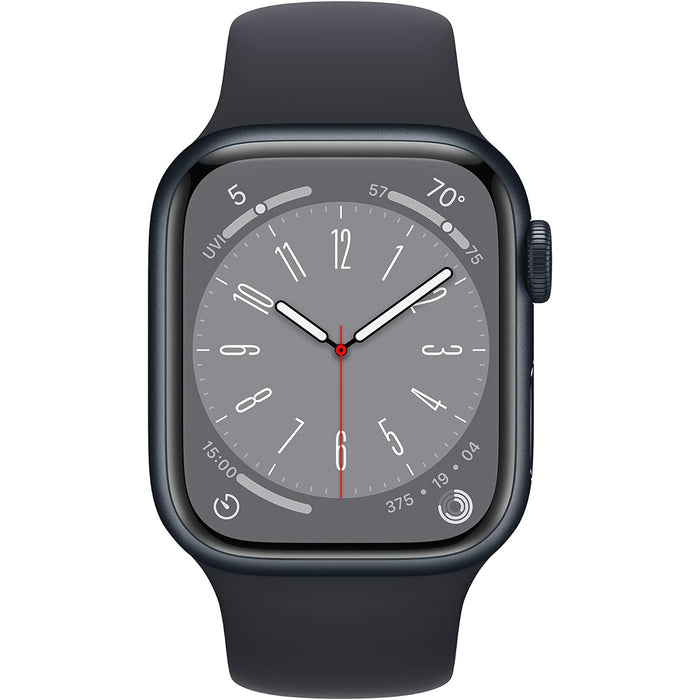 Apple Watch Series 8 [GPS 41mm] Smart Watch Midnight Aluminum Case & Sport Band