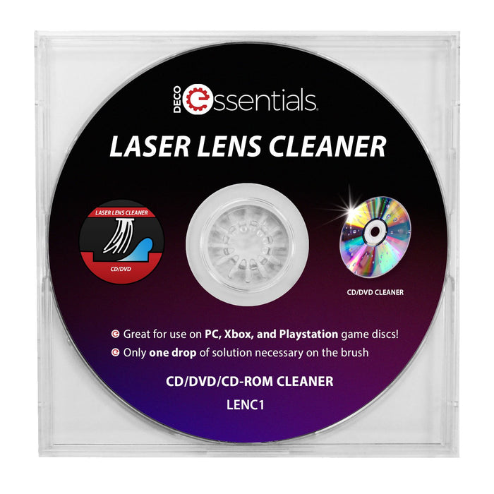 Deco Essentials Laser Lens Cleaner for DVD/CD Players