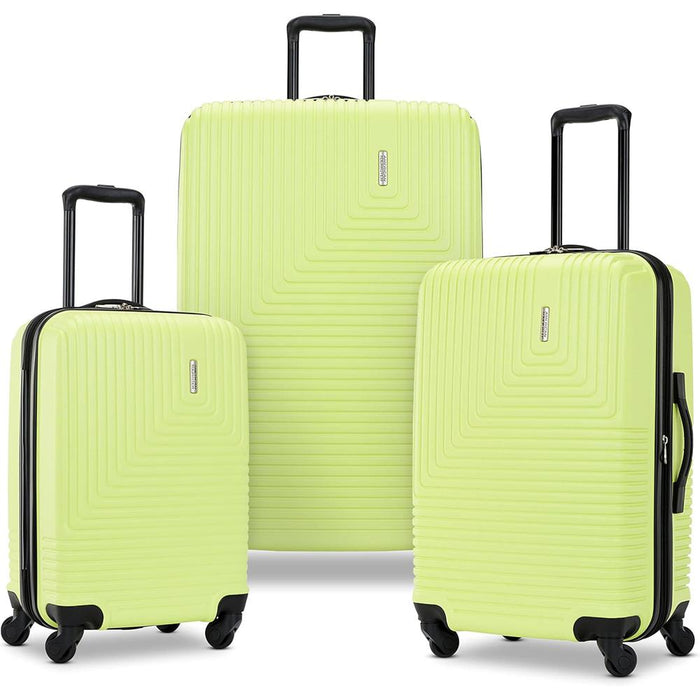 American Tourister Groove Expandable Spinner Suitcase Set Green + Travel Bundle