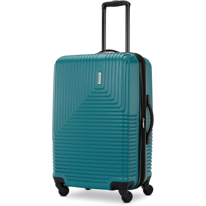American Tourister Groove Expandable Spinner Suitcase Set Teal + Travel Bundle