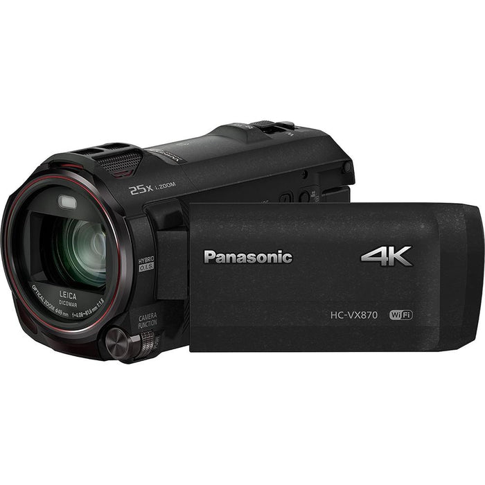 Panasonic HC-VX870K 4K Ultra HD Camcorder with Wireless Smartphone Twin Video Capture