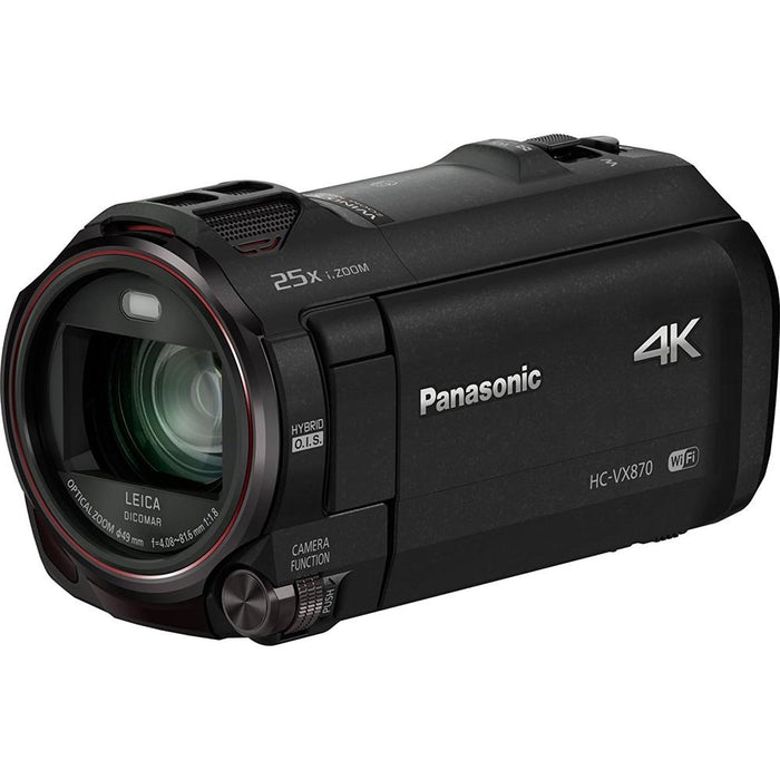 Panasonic HC-VX870K 4K Ultra HD Camcorder with Wireless Smartphone Twin Video Capture