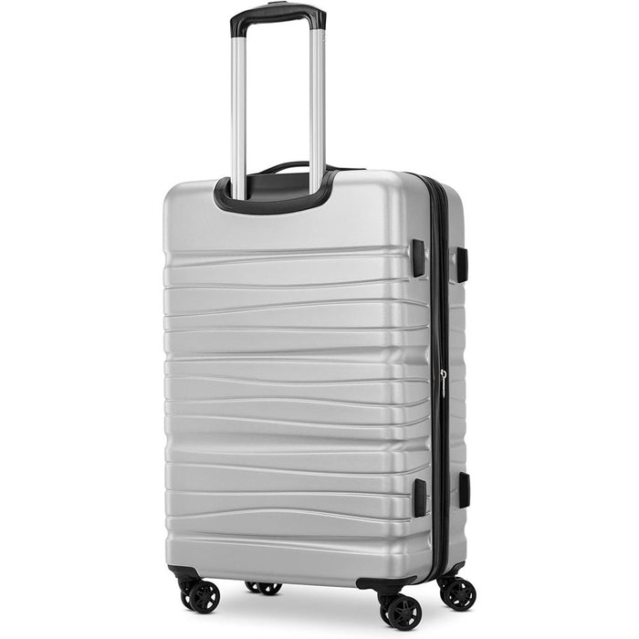 Samsonite Evolve SE Hardside 24" Medium Spinner Luggage, Artic Silver + 10pc Accessory Kit