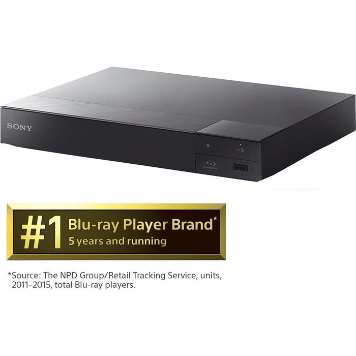 Sony 4K Upscaling 3D Streaming Blu-ray Disc Player + Accessories + Warranty Bundle