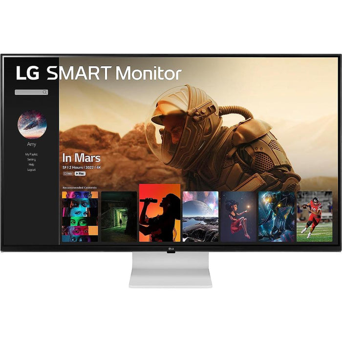 LG 43" 4K UHD IPS Smart Monitor with webOS (43SQ700S-W) - Open Box