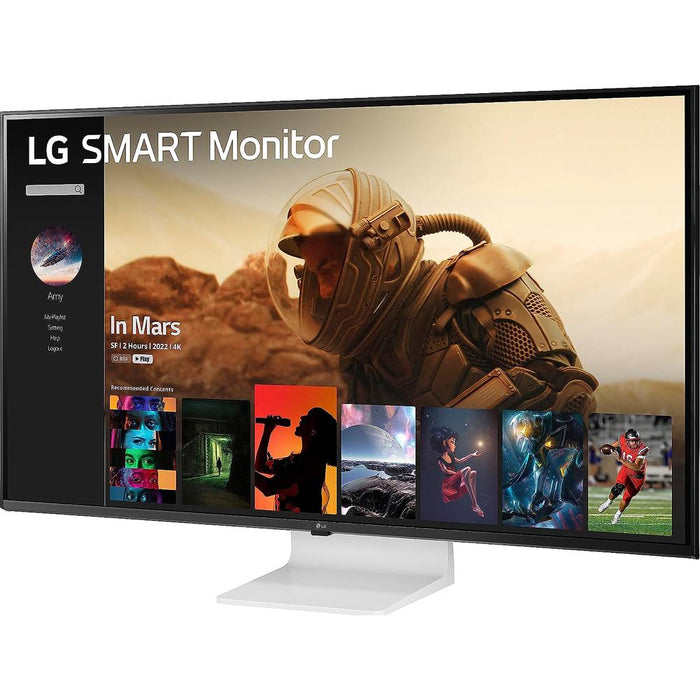 LG 43" 4K UHD IPS Smart Monitor with webOS (43SQ700S-W) - Open Box