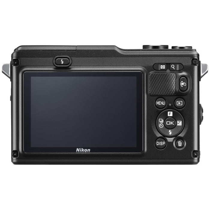 Nikon 1 AW1 14.2MP Waterproof Digital Camera w/ AW 11-27.5mm & AW 10mm Lenses - Black