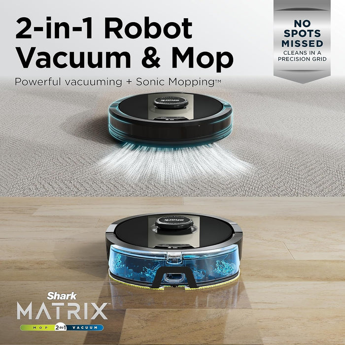 Shark Matrix 2-in-1 Robot Vacuum/Mop with Sonic Mopping, RV2410WD - Refurbished