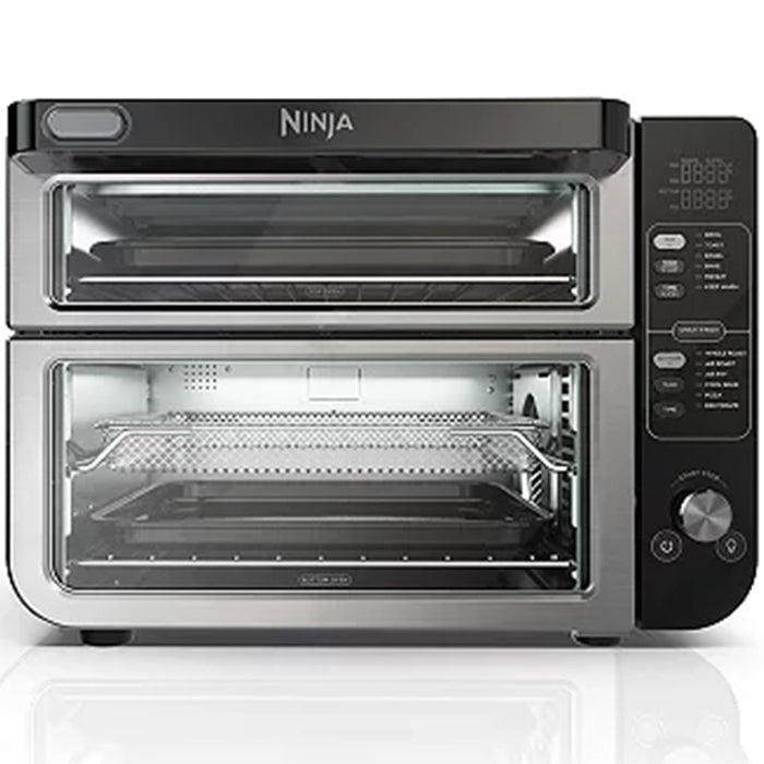 Features of the Ninja DCT451 12-in-1 Smart Double Oven with FlexDoor and  Smart Thermometer 