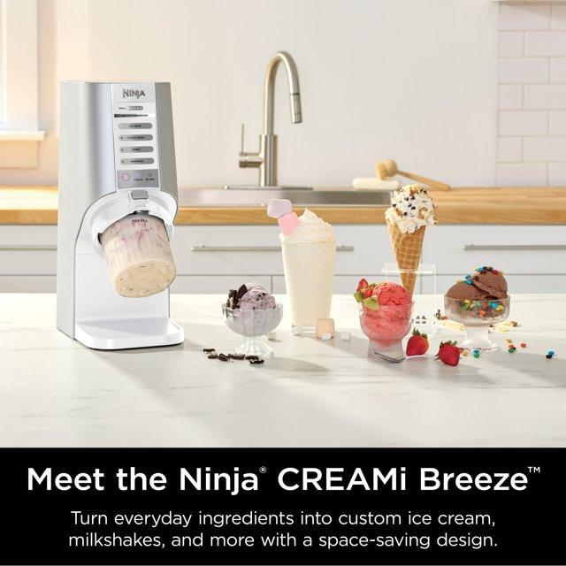 Ninja CREAMi Breeze Ice Cream and Frozen Treat Maker 5 in 1 (Renewed) +Protection Pack