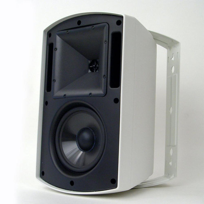 Klipsch AW-650 Outdoor Speaker Hi-Fi Sound w/ Tractrix Horn, White (Pair) + Warranty Kit