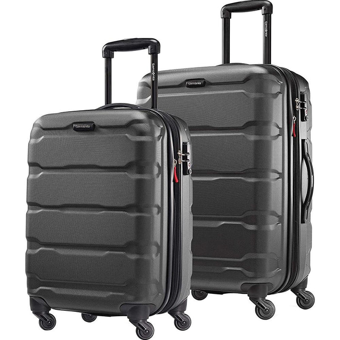 Samsonite Omni Hardside Expandable Luggage with Spinner Wheels, Black, 2-Piece Set (20/24)