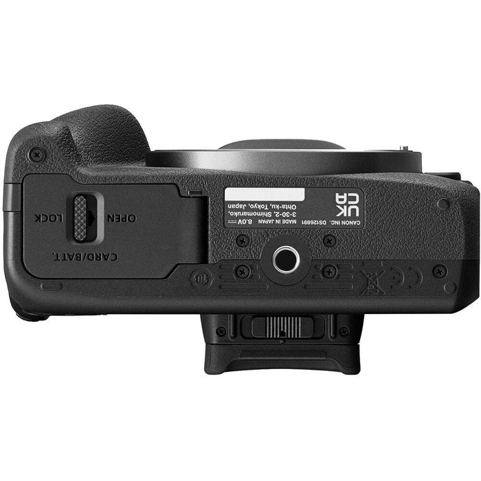 Canon EOS R100 24.1MP 4K Mirrorless Camera Body, Black + 2x 64GB Card + Card Reader