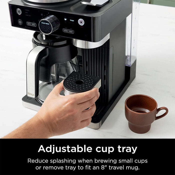 Frigidaire - Stainless Steel Single Serve Coffee Maker | 2 in 1 Ground  Coffee & K Cup Coffee Machine | 14 oz Brew Capacity with Adjustable Drip  Tray