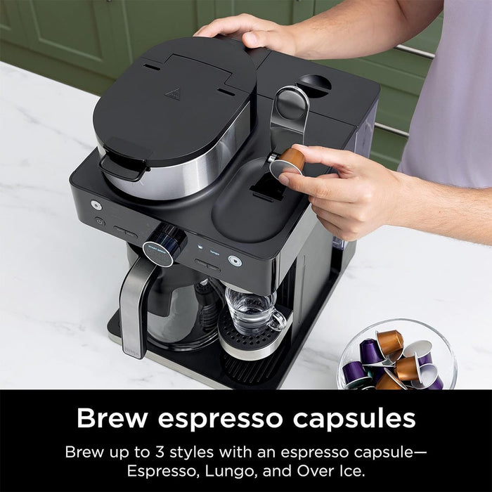 Ninja CFN601 Espresso & Coffee Barista System, Black and Stainless Steel
