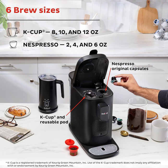 Instant Pot  3-in-1 Espresso, K-Cup Pod and Ground Coffee Maker (Refurbished)