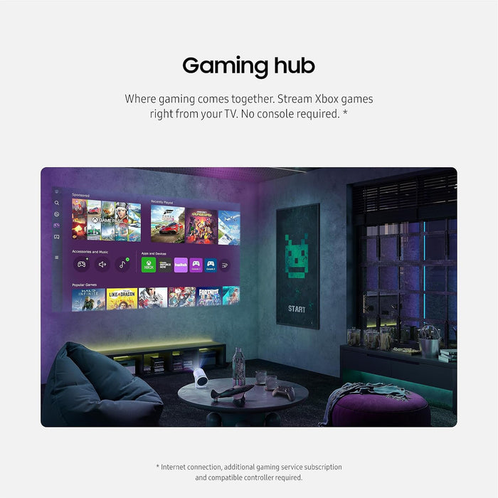 Samsung The Freestyle Projector 2nd Gen with Gaming Hub + 2 Year Protection Pack