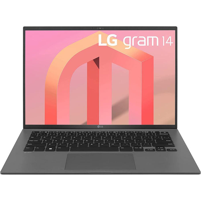LG gram 14Z90Q 14" Lightweight Laptop, Intel i7-1260P, 16GB RAM/512GB SSD, Open Box