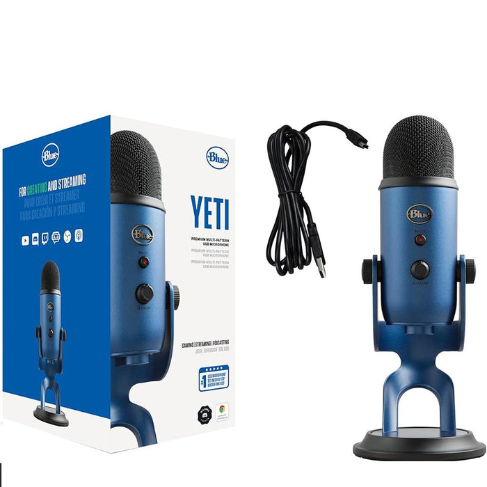Blue Yeti USB Microphone Four Pattern - Midnight Blue - 988-000101 - Open Box