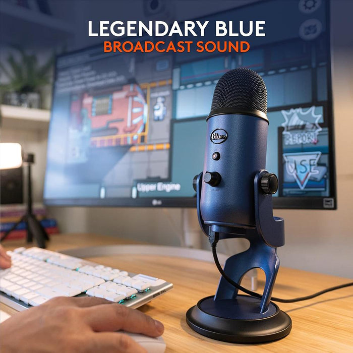 Blue Yeti USB Microphone Four Pattern - Midnight Blue - 988-000101 - Open Box