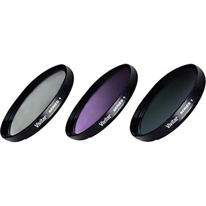 General Brand 58mm UV, Polarizer & FLD Deluxe Filter Kit (Set of 3 + Carrying Case) - Open Box