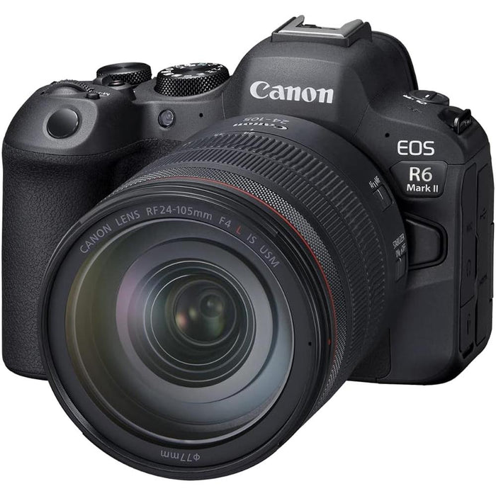 Canon R6 Mark II Camera w/24-105mm USM Lens + 1TB Portable SSD +128GB CFexpress Bundle