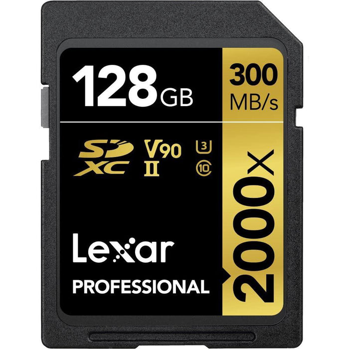 Lexar Professional 128GB Memory Card 2 Pack with 1TB Portable SSD & Card Reader