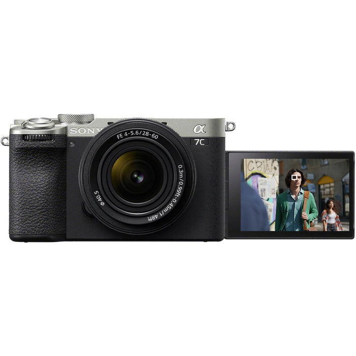 Sony a7C II Full Frame Mirrorless Camera Silver + 2 Lens Kit 28-60mm & 50mm Bundle