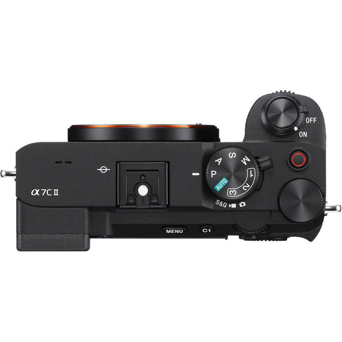 Sony a7C II Full Frame Mirrorless Camera Body Black + Bag & Essentials Kit Bundle