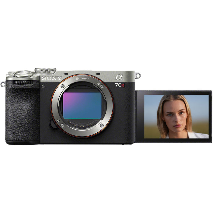 Sony a7CR Full Frame Mirrorless Camera Body Silver + Bag & Essentials Kit Bundle
