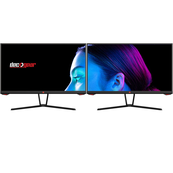 Deco Gear 25" Gaming Monitor, 1080P FHD, IPS Panel, 144Hz, 1ms, 99% sRGB, 2-Pack