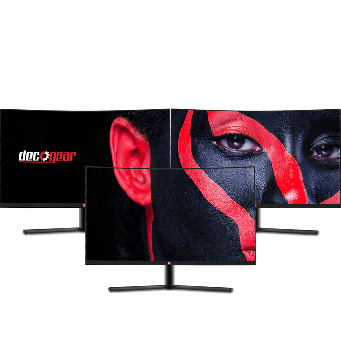 Deco Gear 27-Inch 2560x1440 Color Accurate VA Curved Monitor, 99% sRGB, 144Hz, 3-Pack