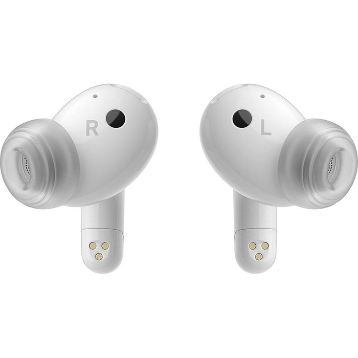 LG TONE Free T60Q True Wireless Bluetooth Earbuds with UVnano Charging Case, White