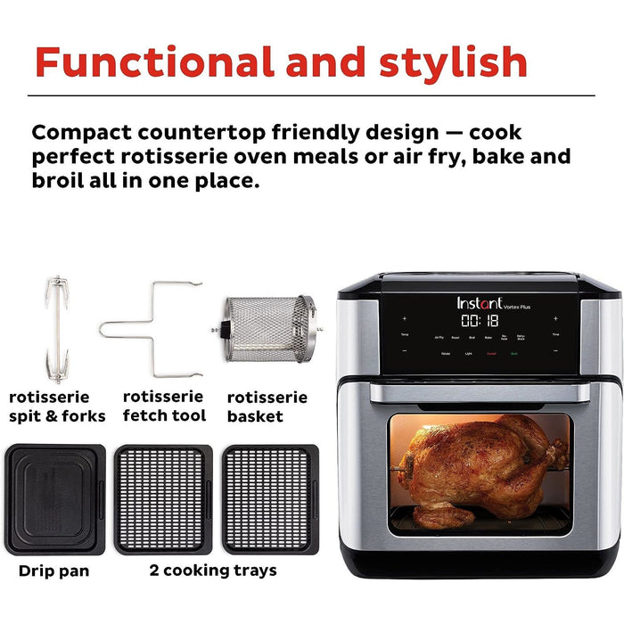Instant Pot 10-Quart Air Fryer, 7-in-1 Functions, Factory Refurbished