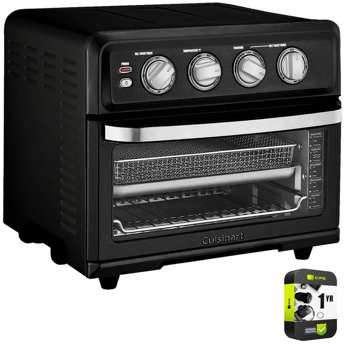 Cuisinart TOA-70MB AirFryer Toaster Oven w/ Grill, Matte Black + Warranty Bundle