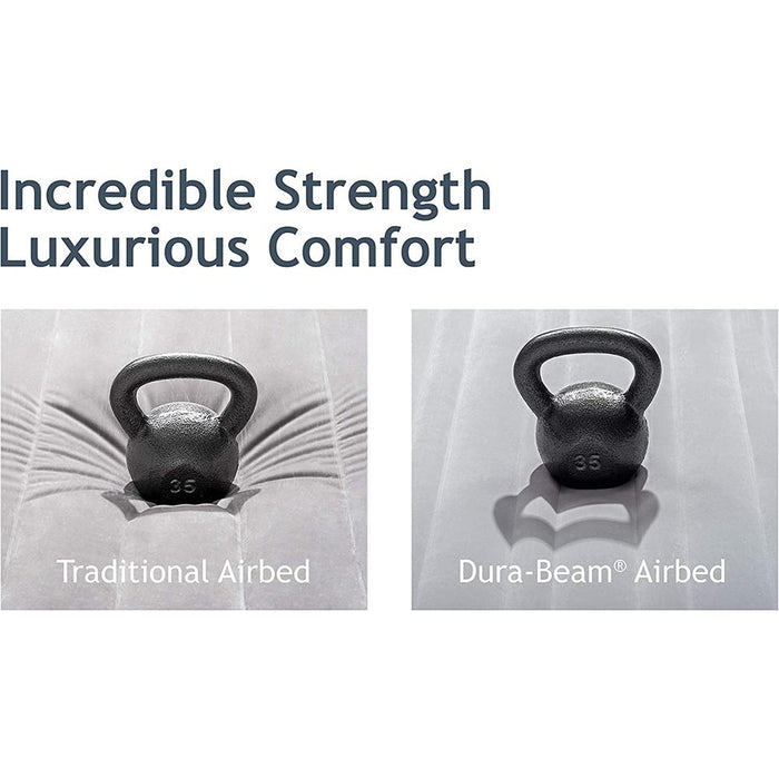 Intex Comfort Plush Mid Rise DuraBeam Airbed w/ Internal Electric Pump (13 Inch Queen)