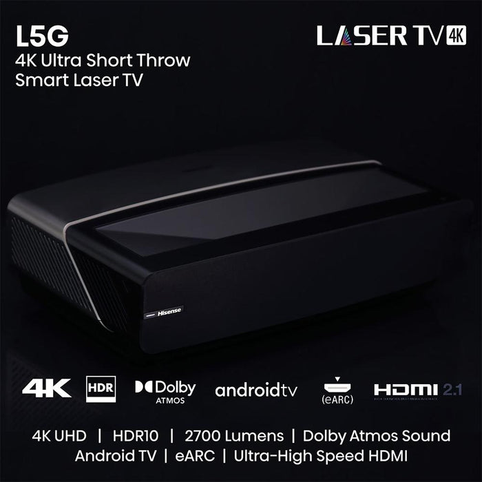 Hisense 120L5G 4K UHD LASER TV Ultra-Short-Throw Projector Only - Renewed