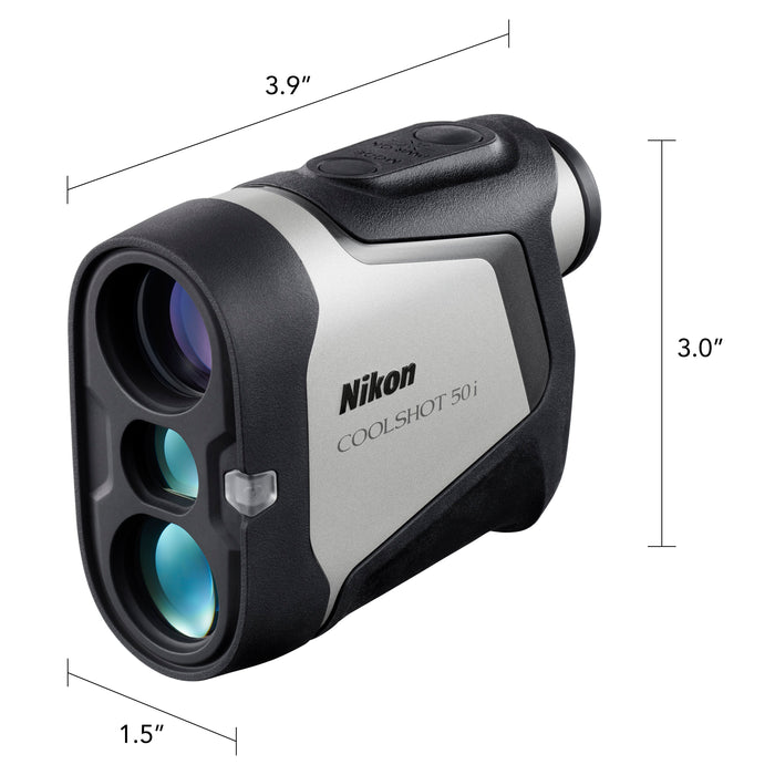 Nikon COOLSHOT 50i Golf Rangefinder with OLED Display w/ Mount (Renewed)